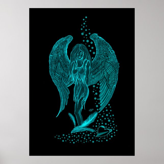 gel , borttappad i Kärlek , svart och grönt design Poster (Framsidan)