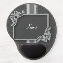 Gel Mousepad för personlig för vintagegrå