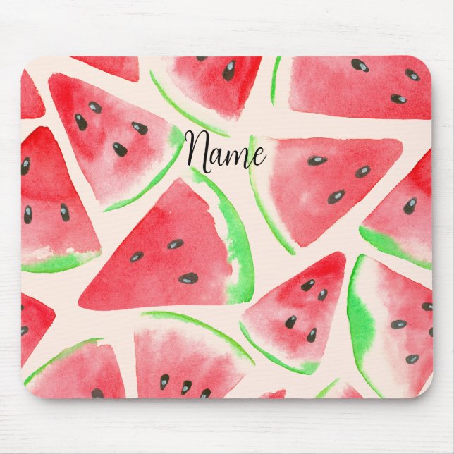 Gel Mousepad, Watercolor water melon Musmatta (Framsidan)