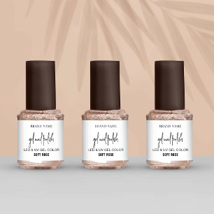 Gel Nagel polsk etikett Minimalist Black and White