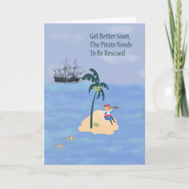 Gel well Card for Young Boy med Pirat Kort