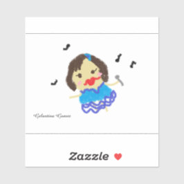 Gelantina Gomez Singing Sticker Klistermärken