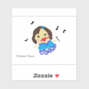 Gelantina Gomez Singing Sticker Klistermärken