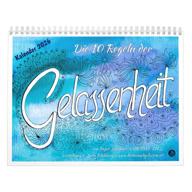 Gelassenheit Kalender 2026 (Omslag)
