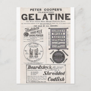 Gelatin, torsk och annat vykort