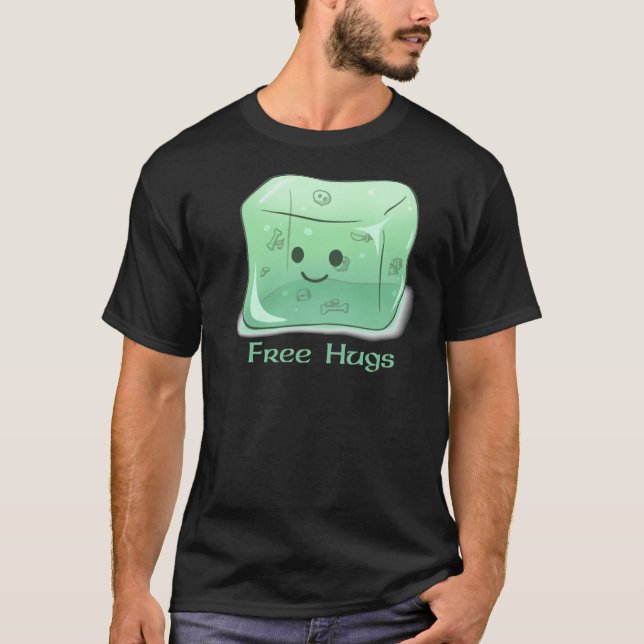 Gelatinous Cube Free Hugs Classic T-Shirt (Framsida)