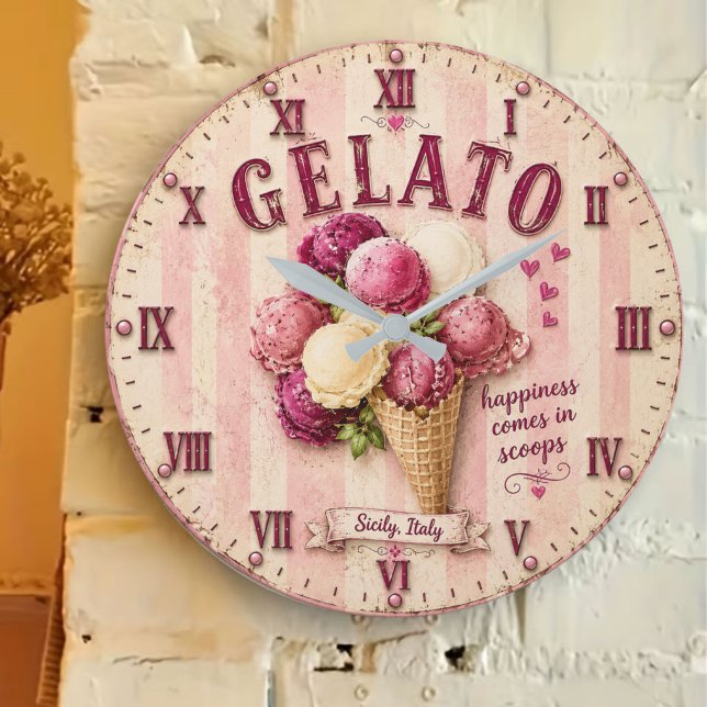 Gelato  Italian Ice Cream Kitchen  Stor Klocka (Skapare uppladdad)