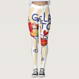 🍦 GELATO – Söt Retro Glass Grafik Leggings