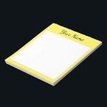 Gelb personalisiert anteckningsblock<br><div class="desc">personlighet</div>