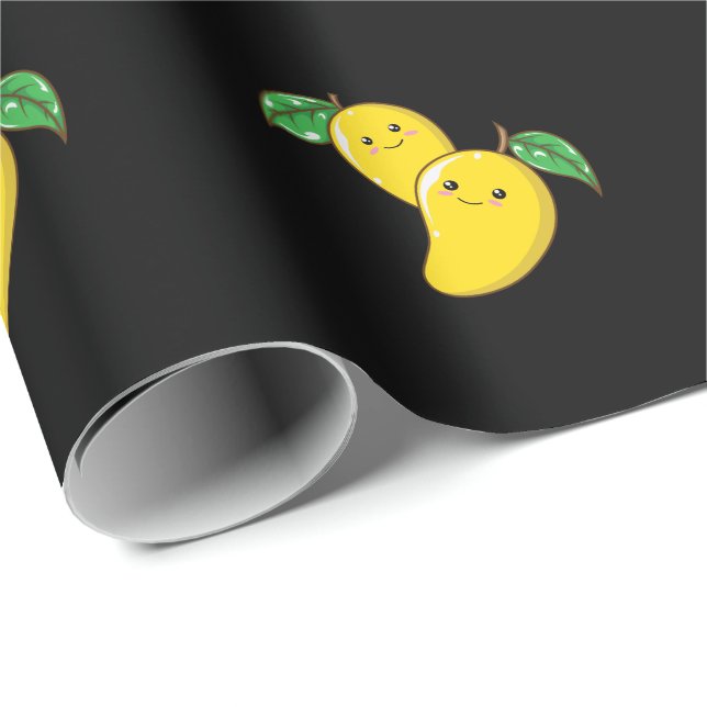 gelbe Mangos Presentpapper (Rullad Hörn)