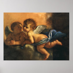 Geldetaljer, Patron Saints of Modena av Guercino Poster