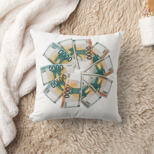 Geldkissen – Luxusdesign mit Euro-Motiven Kudde (Filt)