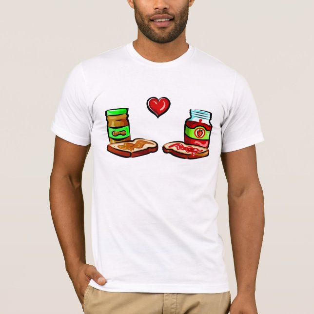 Gelé för jordnötsmörkärlekar t-shirt (Framsida)