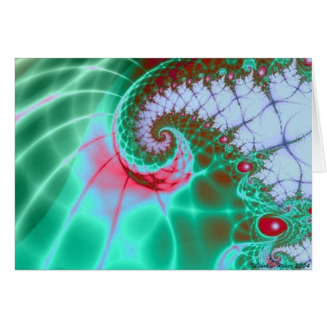 Gelébönaspiral Hälsningskort (Framsidan Horizontal)