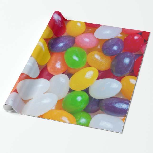Gelébönor - bakgrund för Jellybeanspåskböna Presentpapper (Utrullad)