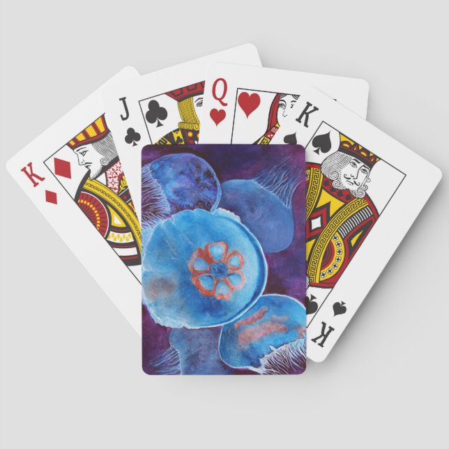 Geléfisk som leker kort casinokort (Baksidan)