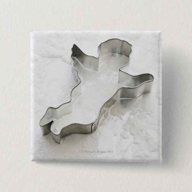 Gelformad koksskärare, med mjöl, tillslutning knapp (Framsida)