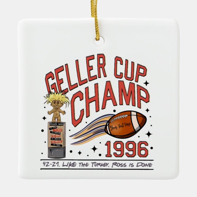 Geller Cup-mästare Julgransprydnad Keramik (Framsida)