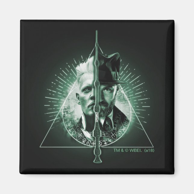 GELLERT GRINDELWALD™ jämfört med Dumbledore Magnet (Framsidan)
