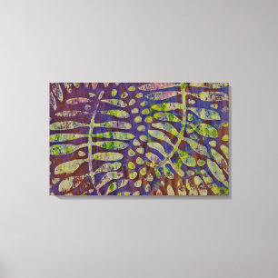 Gelli Print Stencil Abstrakt Art Canvas Art