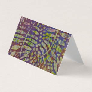 Gelli Print Stencil Abstrakt Art Card Kort