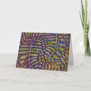 Gelli Print Stencil Abstrakt Art Kort
