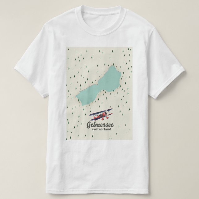 Gelmersee Sjö Schweiz sjö T Shirt (Design framsida)