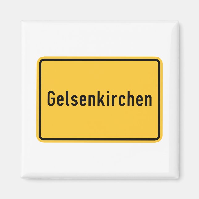 Gelsenkirchen, Tyskland vägskylt Magnet (Framsidan)
