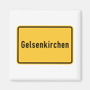 Gelsenkirchen tysklant vägmärke magnet