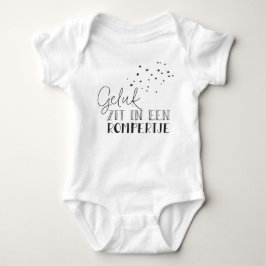 Geluk zit in een rompertje tee shirt