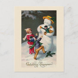 "Gelukkig Nieunjaar"-Vintage Vykort