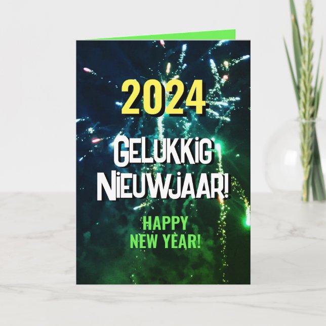 Gelukkig Nieuwjaar | Verzenden via SMS 2024 Helgkort (Framsida)