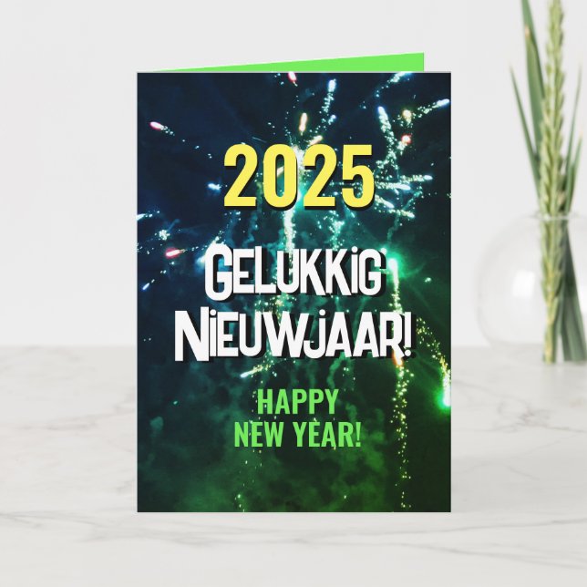 Gelukkig Nieuwjaar | Verzenden via SMS 2025 Helgkort (Framsida)