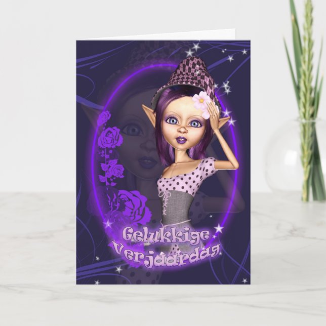 Gelukkige Verjaardag, Flemish - holländsk Kort (Framsida)