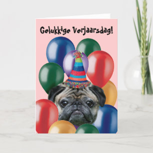 Gelukkige Verjaarsdag födelsedagshälsningskort Kort