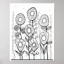 Gem Blomsterträdgård Coloring Page Art