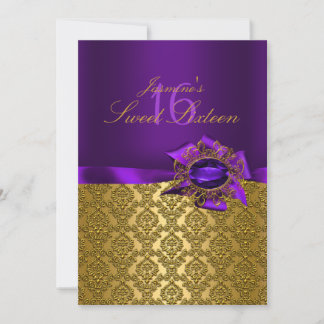 Gem & Bow|Lila Sweet 16 Inbjudan