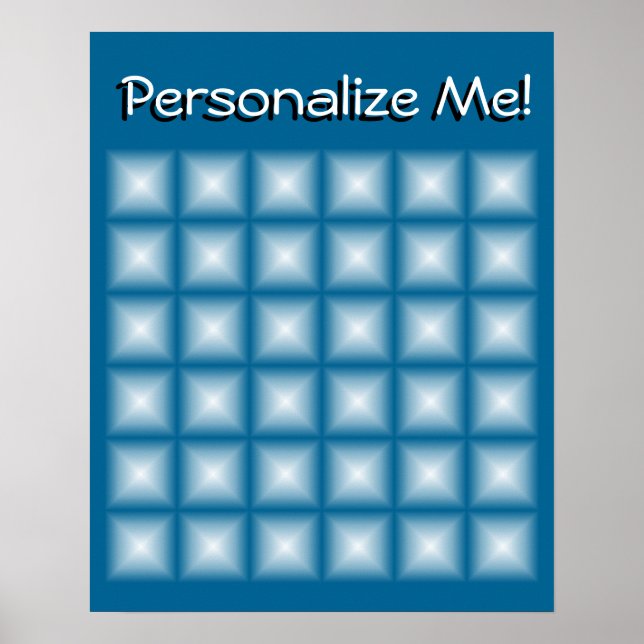 Gem-brickor väljer din Anpassningsbar Färg Poster (Framsidan)