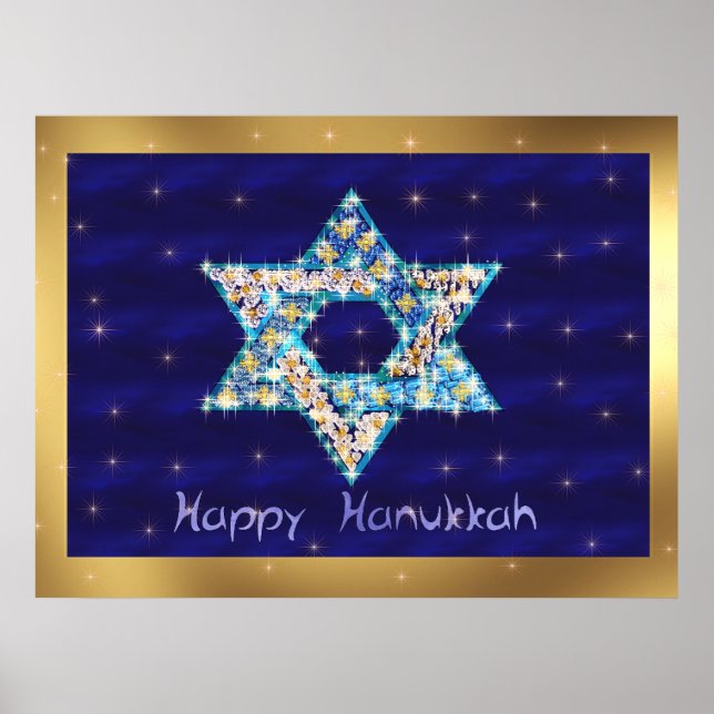 Gem dekorerade David Star Poster (Framsidan)