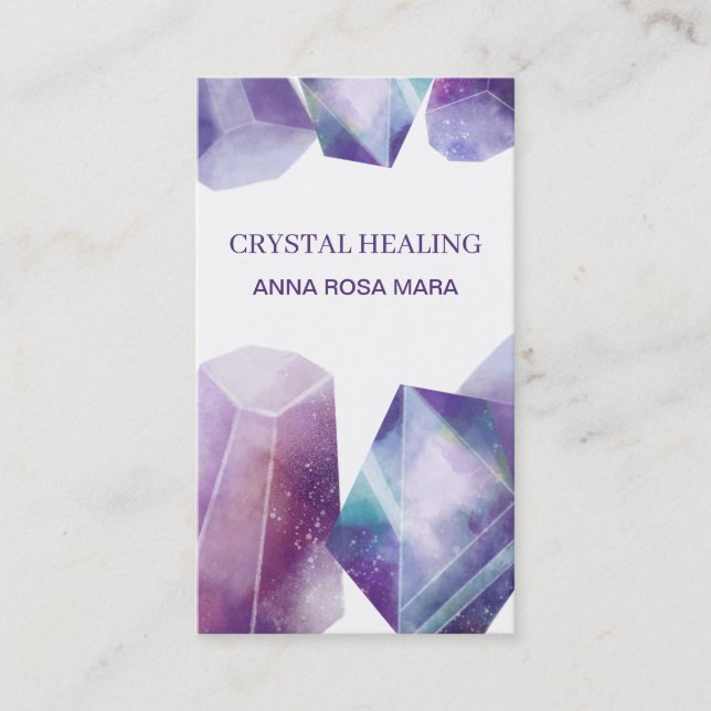 * Gem för kristaller för vattenfärg för Visitkort (Framsida)