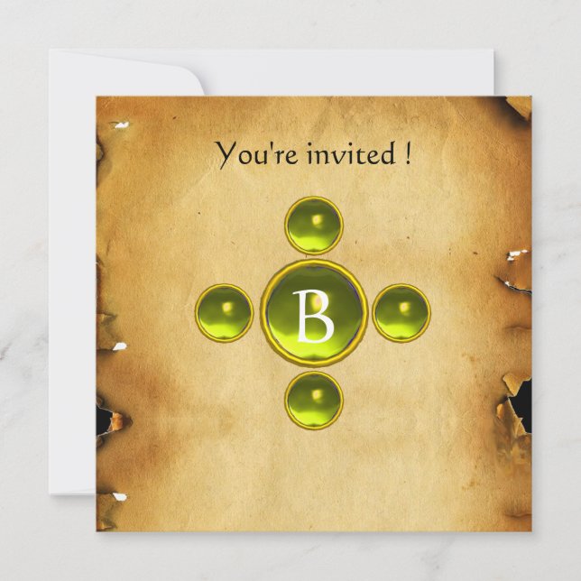 Gem kor 1:a Heligan Communion/Christening gult Inbjudningar (Framsida)