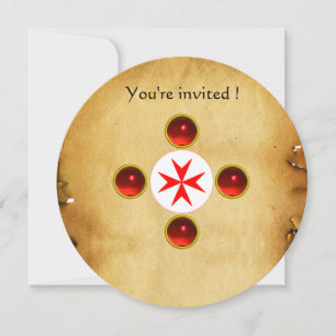 Gem kor 1:a Heligan Communion/Christening red Inbjudningar