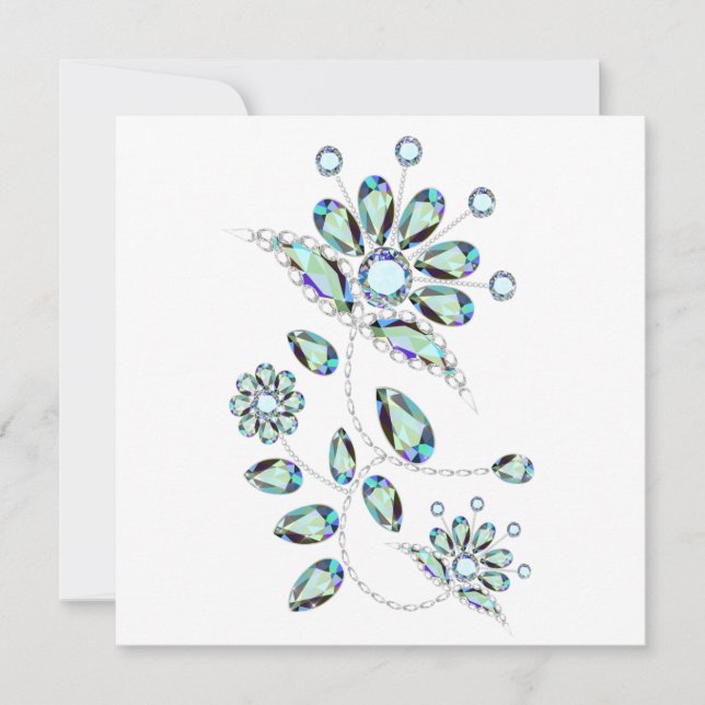 Gem Stone Guld Filigree Flat Cards (Framsida)