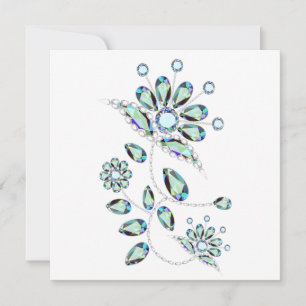 Gem Stone Guld Filigree Flat Cards