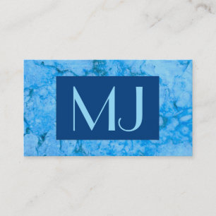 Gem Stone Mönster, Blue Bahia Granite Business Car Visitkort