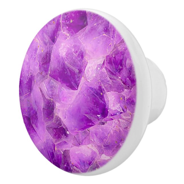 Gem Stone Mönster, Lila Ametyst Knopp (Höger)