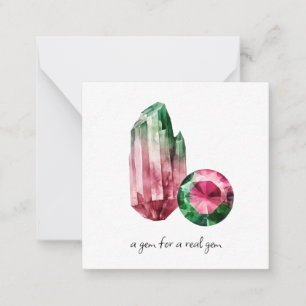 *~* Gem TOURMALINE-kristallkort AP64 - platt antec Anteckningskort