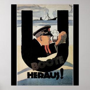 gemany affisch för U Boote Heraus_Propaganda