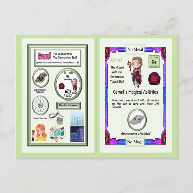 Gemel - Germanium Trading Card Vykort (Framsida)