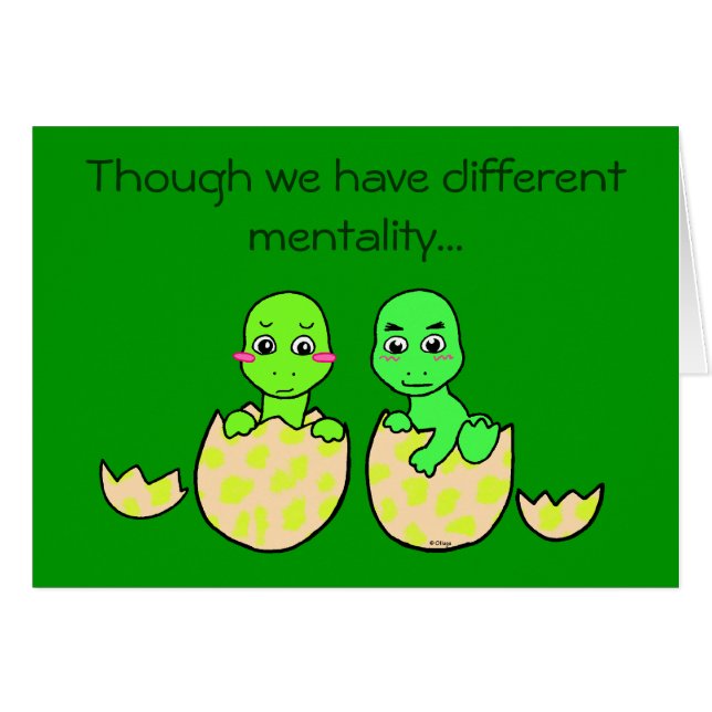 Gemelos de Dino Hälsningskort (Framsidan Horizontal)